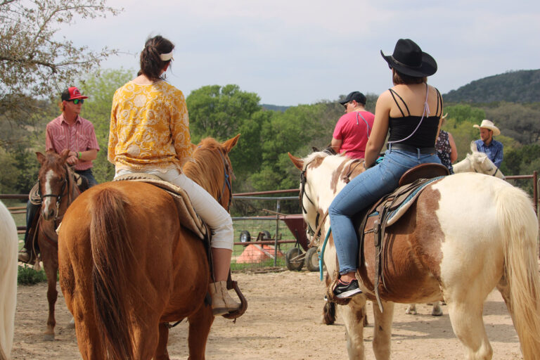 Horseriding on a Texas corporate retreat